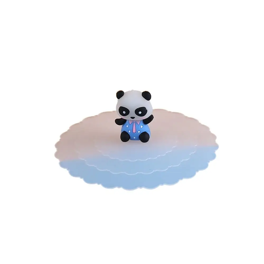 Silicone Cup Lid Cute Dustproof 10x10cm Tea Coffee Lids Cartoon Leakproof Suction Cup Cover Glass Mugs