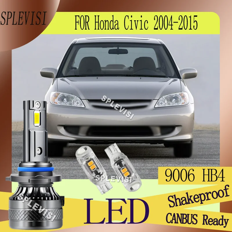 

2PCS 9006 HB4 LED Bulbs 6000K LED Headlight Low Beam For Honda Civic 2004 2005 2006 2007 2008 2009 2010 2011 2012 2013 2014 2015