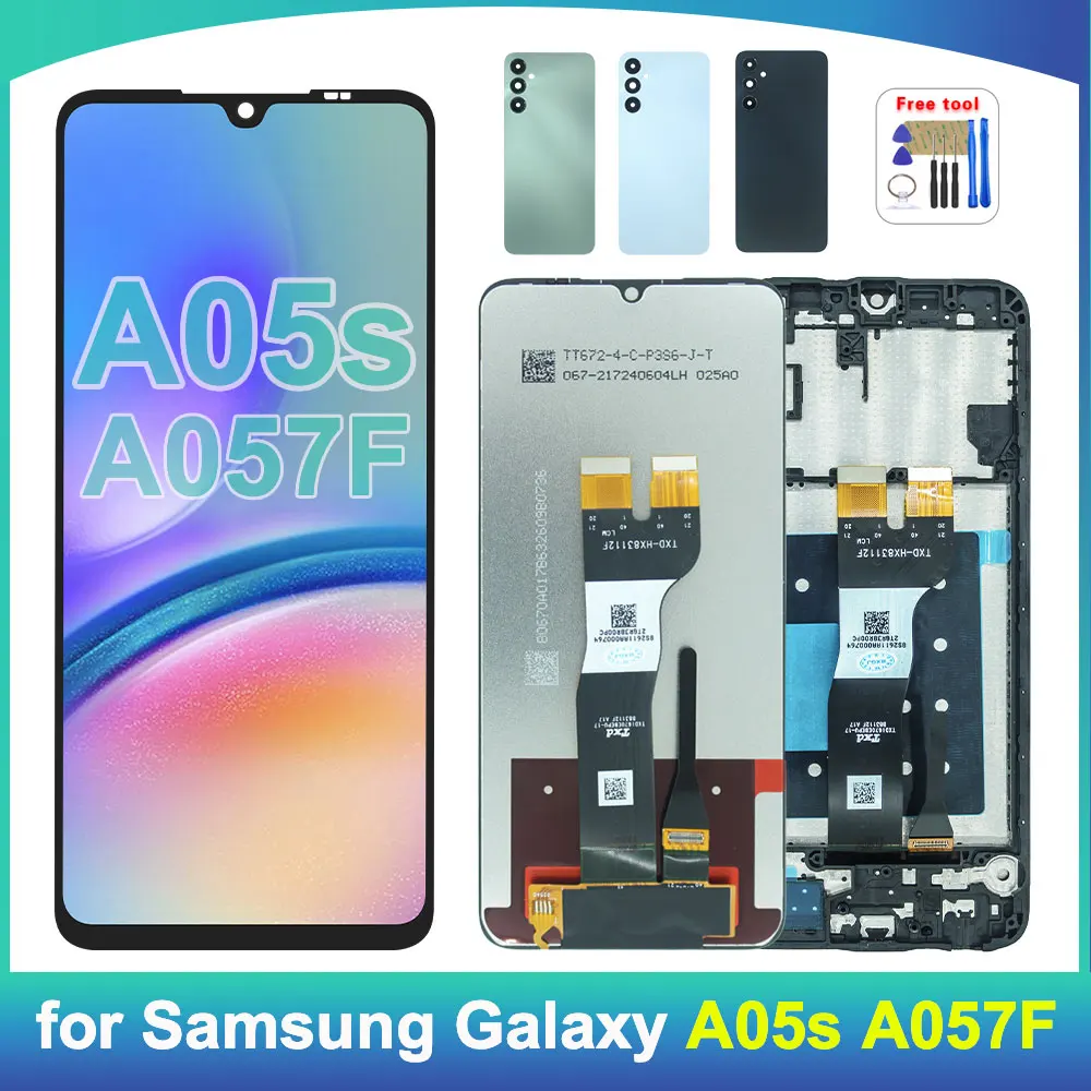 A05s ЖК-дисплей для Samsung Galaxy A05s 4G A057F A057M A057G ЖК-дисплей с дигитайзером сенсорного экрана в сборе для Samsung A05s