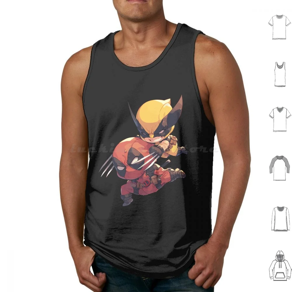 Logan And Wade Tank Tops Vest Sleeveless Comics X Men Logan Xmen Superhero Movie Comic Mutant Funny Hero Cyclops Claws