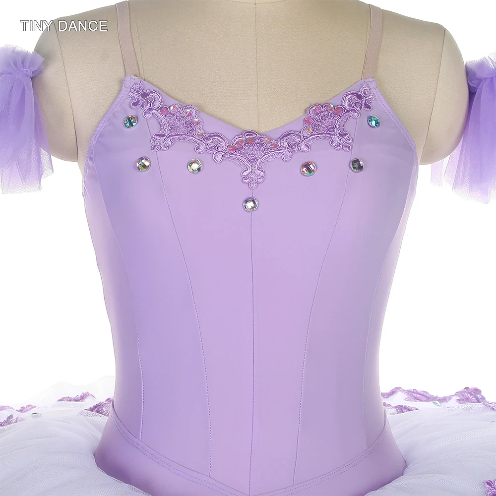 GDC lilas professionnel Tutu filles classique Ballet danse Tutu Solo danse crêpe Tutus ballerine robes femmes Dancewear BLL409