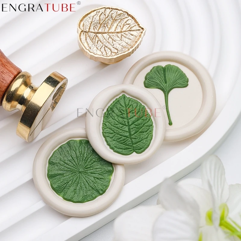 

3D Relief Wax Seal Stamp Spring Ginkgo Maple Leaf Butterfly Orchid Mint Petal Antique Sealing Wax Gifts Scrapbooking Decorative