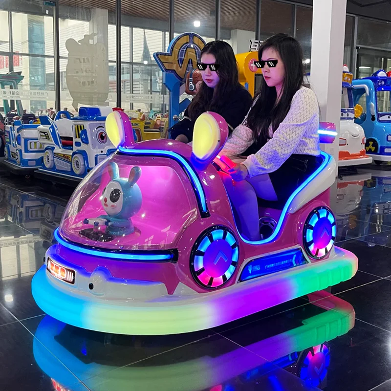 Haojile Rabbit Elf  Adorable Electric Bumper Car for Kids with Parent-Child Seating  Perfect for Malls Squares   Parks