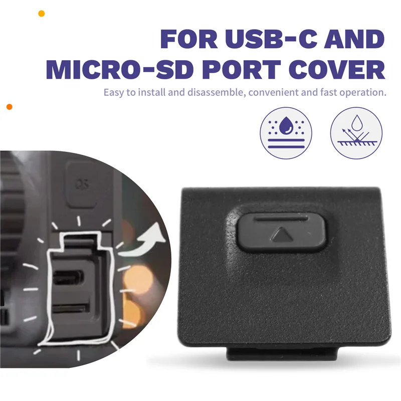 ABSQ-For DJI Osmo Action For USB-C And Microsd Port Cover Waterproof Dustproof Cap For ACTION 3 - Image 3