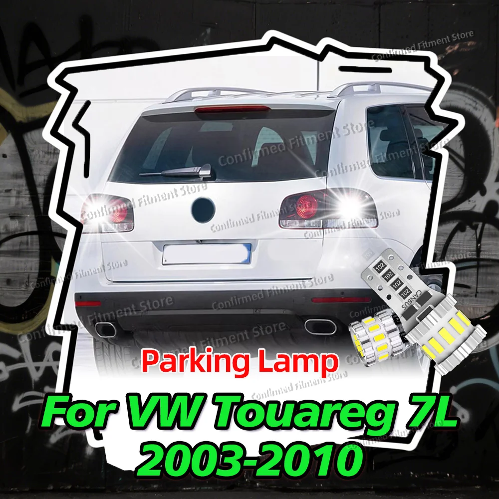 2pcs W5W LED T10 Lights Canbus Signal Lamp Parking Light For VW Touareg 7L 2003 2004 2005 2006 2007 2008 2009 2010