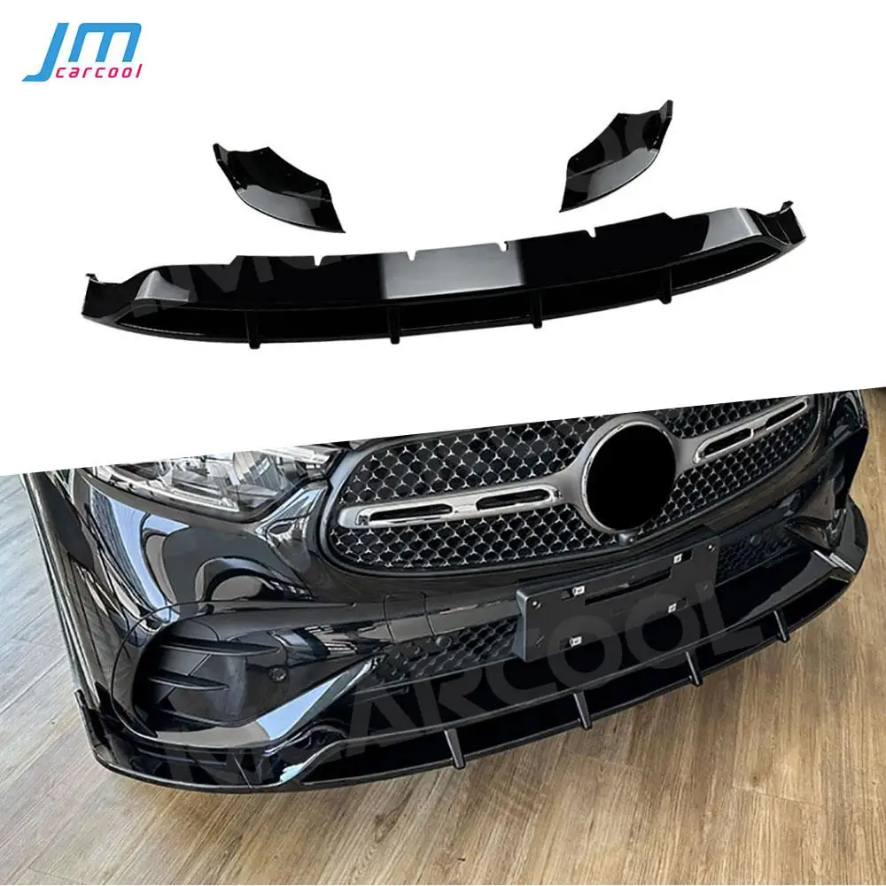 ABS Car Front Lip Spoiler Bumper Guard BodyKit Protect Lower Splitter For Mercedes Benz GLC Class X254 GLC 260 300 Sport 2023+