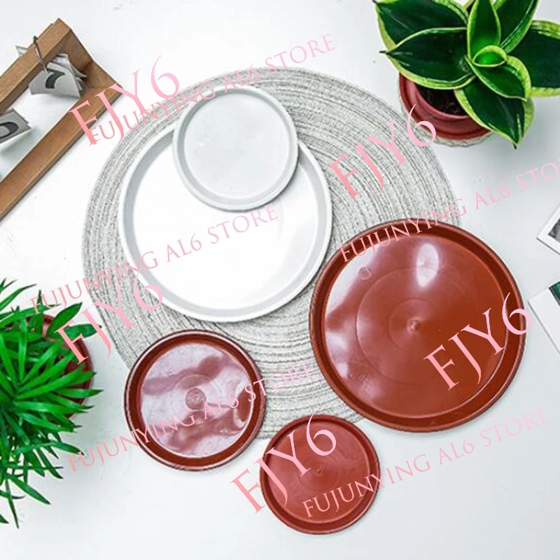 10pcs Plastic Flower Pot Tray Plant Saucers Water Tray Base Round Drip Garden Supplies for Indoor Outdoor Home Decoration A6