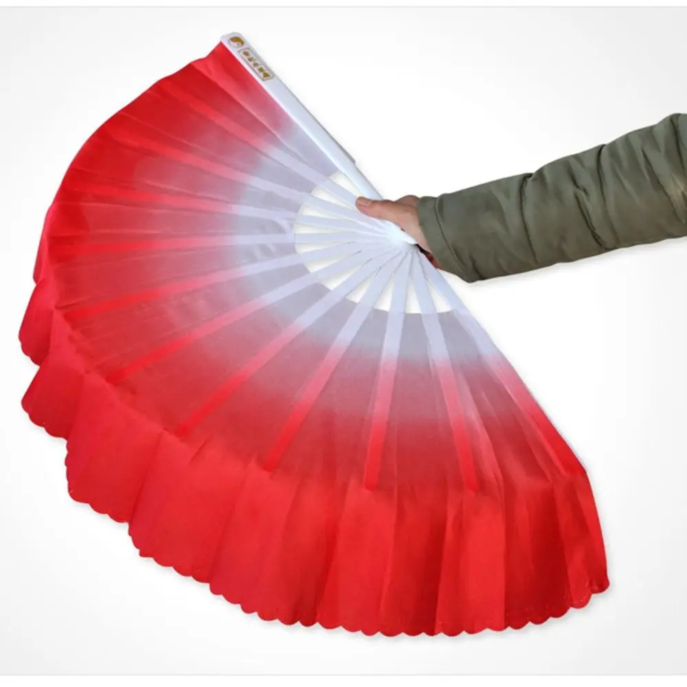 Abanico de seda para danza del vientre, abanico de seda de rayón rosa y rojo, abanicos de seda con degradado azul y amarillo para actuaciones de danza del vientre.