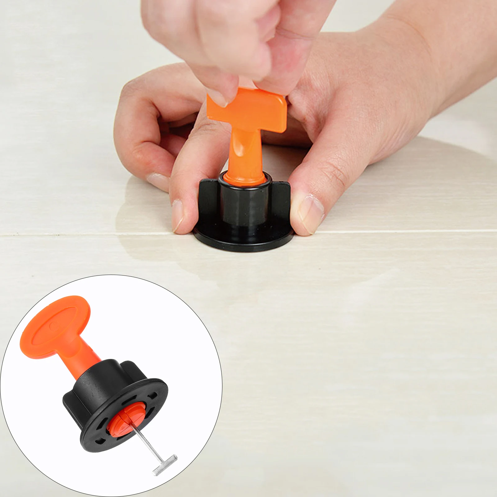 

51pcs Tile Leveling System Reusable Tile Installation Tool Kit With Key Wear-Resistant Efficient Spacer Locator For Floor Wall
