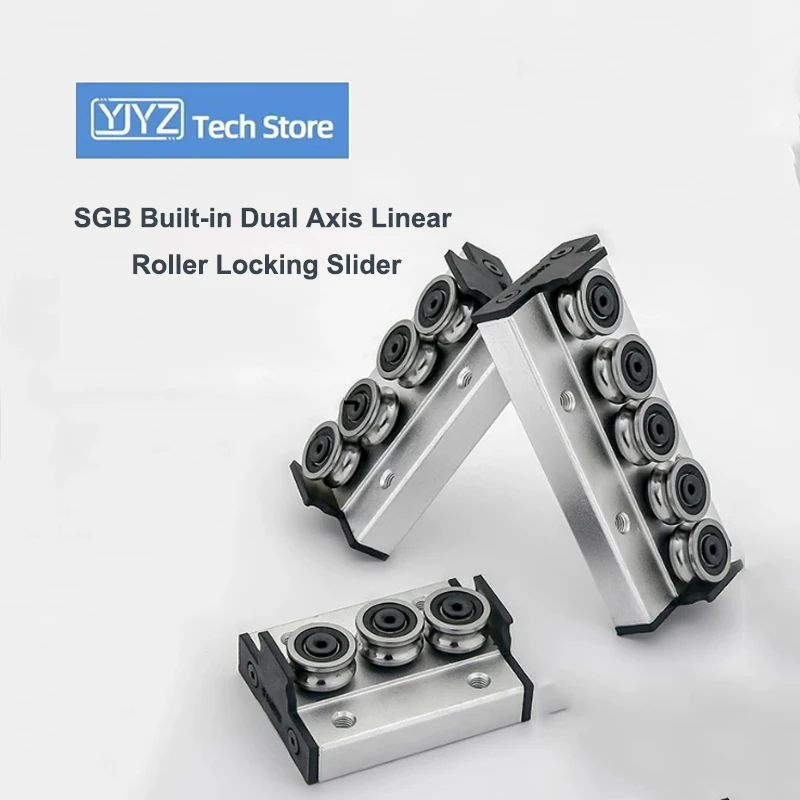 SGB10 SGB10E Built‑in Dual Axis Linear Guide Roller Locking Slider Block Optical Shaft Slide Rail Automation Machine Parts