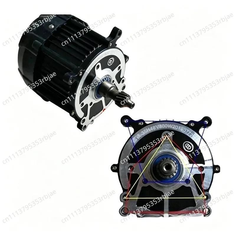 Electric tricycle motor Five holes 16 teeth 48V60V500W to 1200W pure copper brushless DC motor High speed