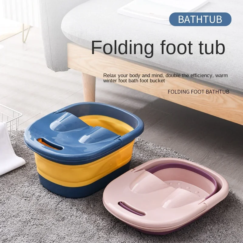 

At Home Soak Feet in A Bucket and Pass Through The Lower Legs; Massage in A Folding Foot Bath