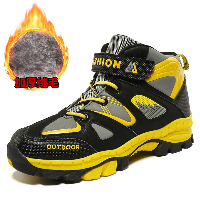 New Hiking Shoes Climbing Shoes Anti Skid Claw Footwear Children Sneakers Classic Snow Boot Boy Wear Resisting Outdoor Sports