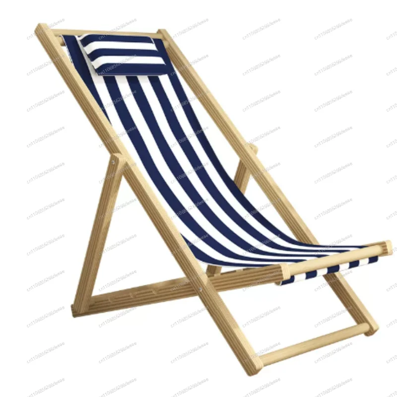 Beach folding lounge chair lunch break portable balcony home leisure canvas outdoor chair simple