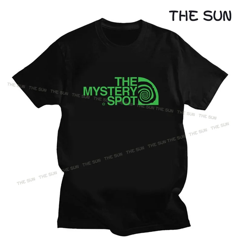 

The Mystery Spot Printing Shirt Harajuku Casual T-Shirt Street Fashion Short Sleeve Clothing Streetwear Men's Hip Hop Cotton