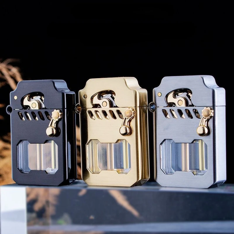 2026 Zorro Fuel Lighter New Creative Metal Windproof Cigarette Lighter Transparent Super Large Capacity High-end Men's Gift view 4