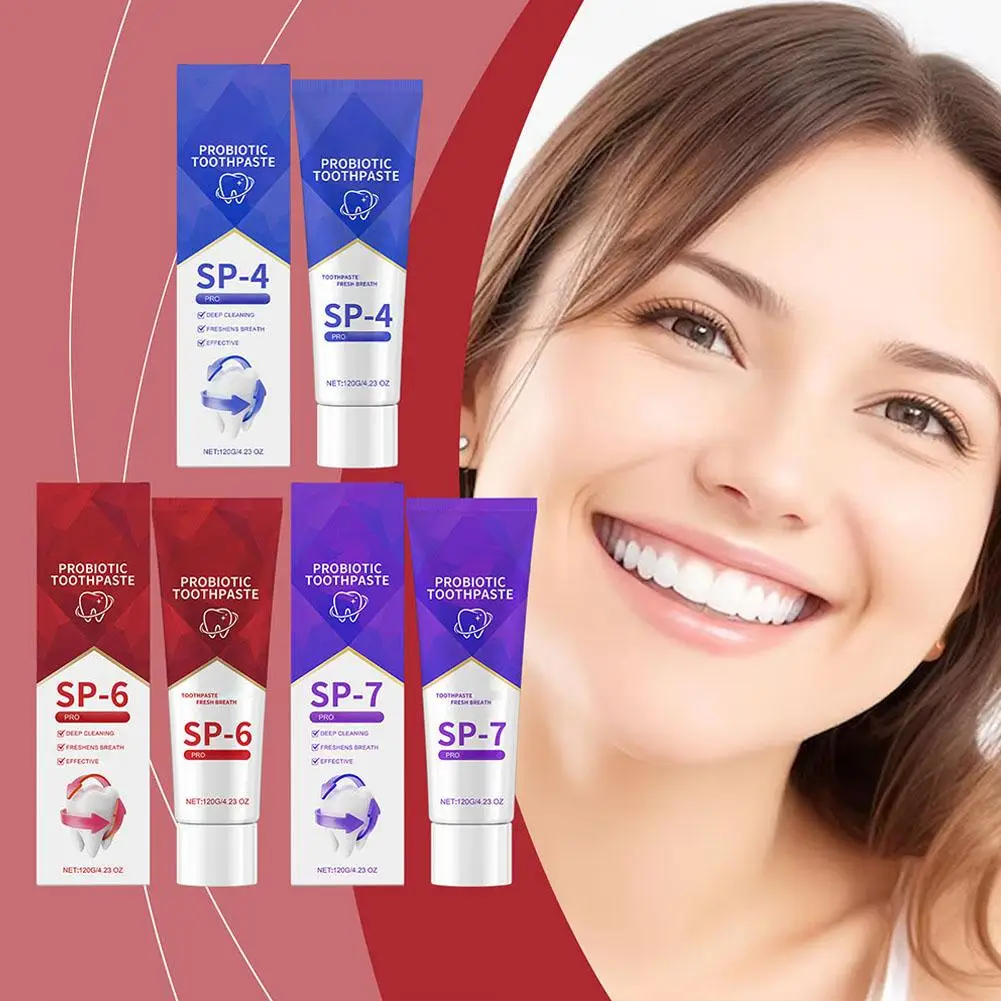 Sip-4 Probiotic Toothpaste Brightening Stain Removing Sp-6 Toothpaste Sp-7 Probiotic Toothpaste Whiten Breath Fresh Teeth J3T8