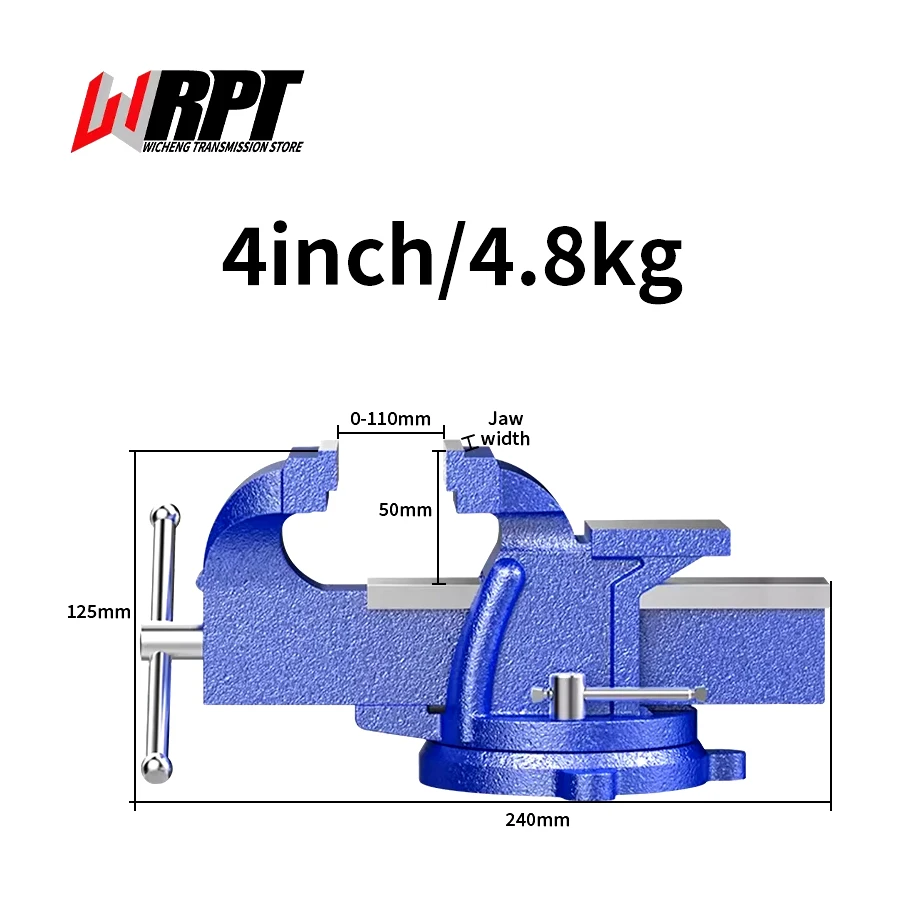 1PC Heavy Duty Bench Vise Household Small Vice 4 Inch 4.8KG Workbench 360 Degree Rotation Flat-Nose Pliers