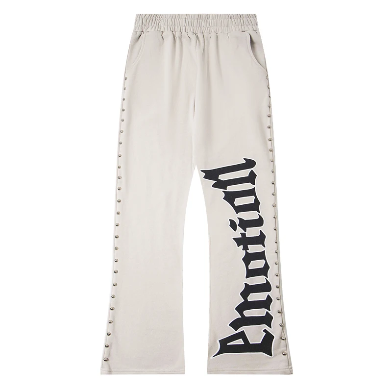 

Брюки MIXED EMOTION с принтом логотипа, мужские универсальные повседневные брюки с прямыми штанинами и высокой талией, осенние новые повседневные брюки смешанного эмоциона