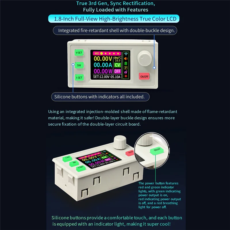 AA60-XY7025S CNC DC Buck Boost Converter 25A 1750W Laboratory Power Regulator Constant Voltage And Current Charging Module