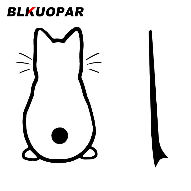 

BLKUOPAR for Funny Cat Car Stickers Sunscreen Scratch-Proof Decals Cartoon Creative Surfboard Windows Decor Car Styling