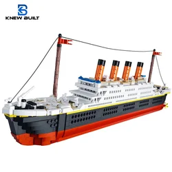 KNEW BUILT Titanic Cruise Ships Model Mini Building Blocks Toys Kits for Girls Gift Adult Assemble Brick Decoration with Dolls