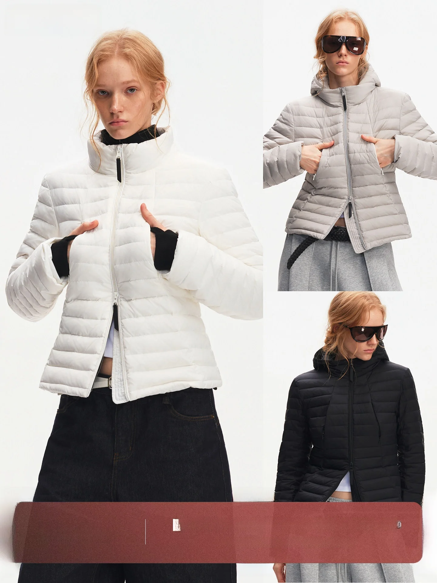 

SALTHe Salt Tea White Du down Jaet ort Design Sense Warm Outerwear Waist Cinching ort Sle Hat Design Commute Wind