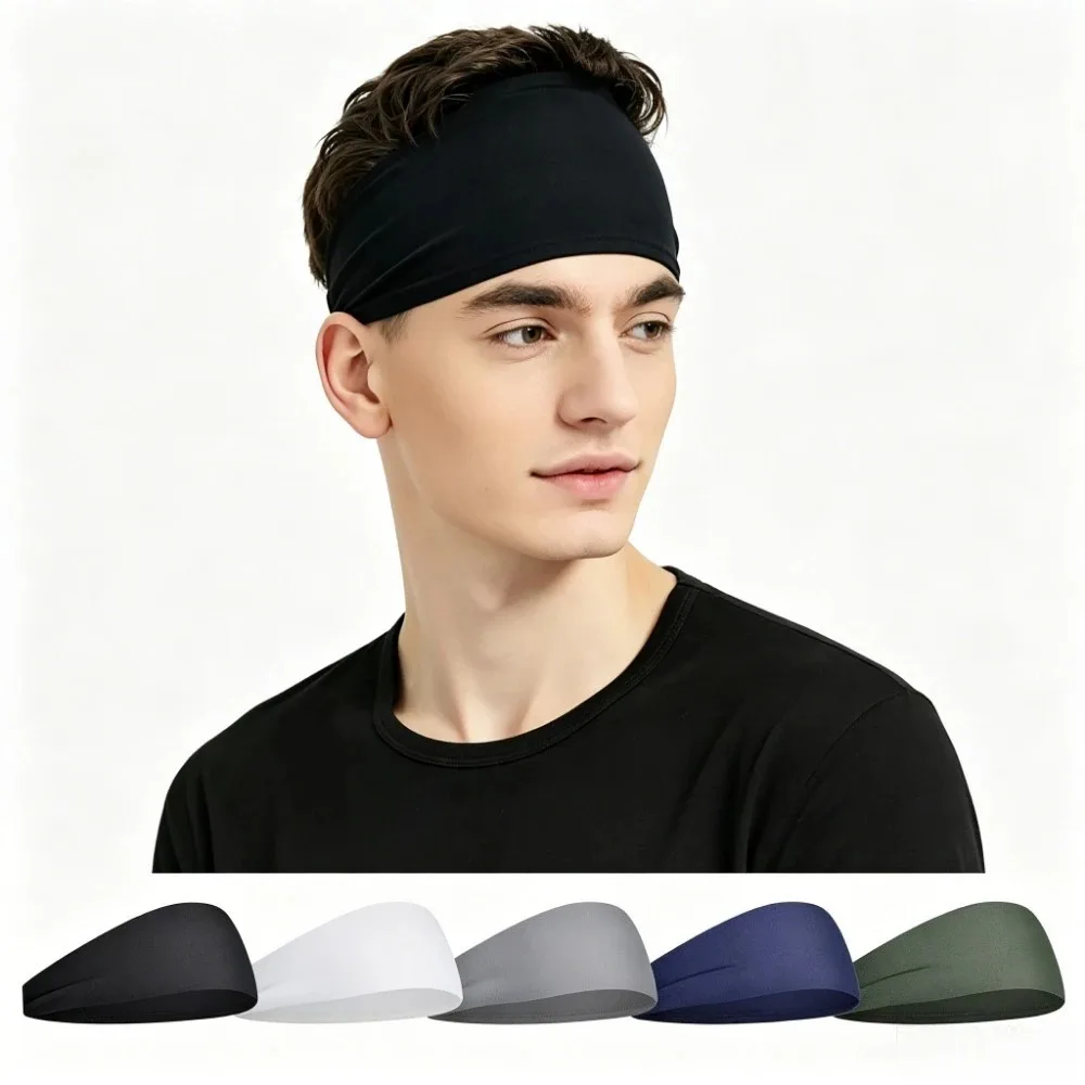 Elastic Sports Sweat Headband Absorbent Breathable Sweatband for Men Women Running Fitness Outdoor Sports
