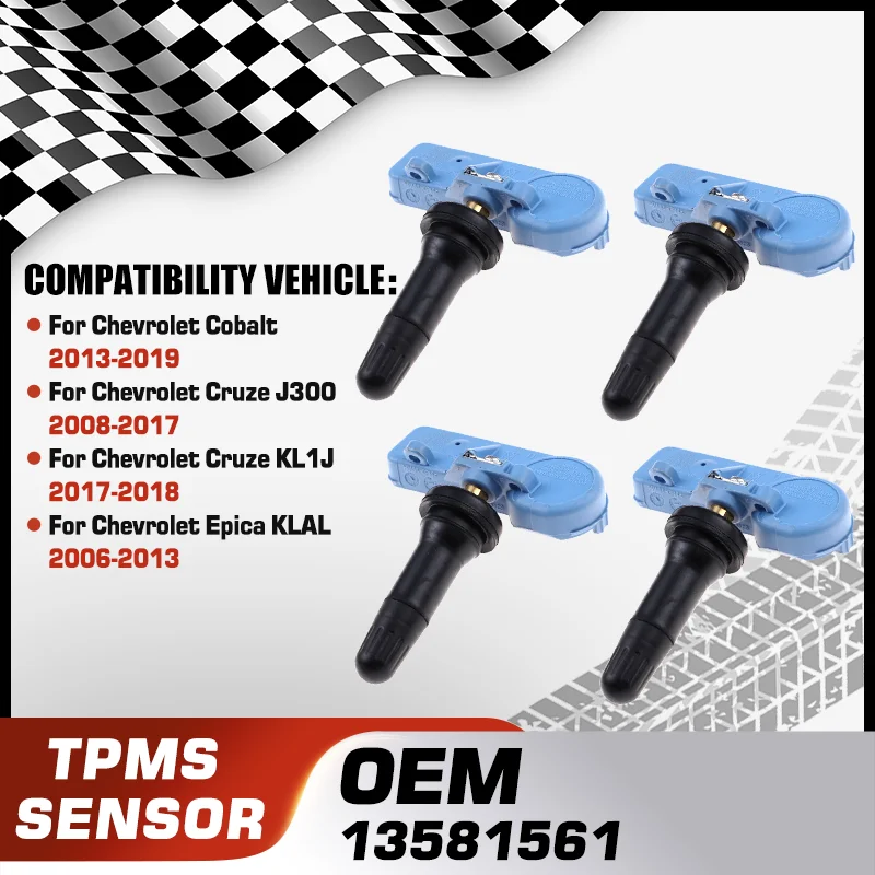 

1/4PCS Car TPMS Tire Pressure Monitor Sensor For Chevrolet Cobalt 2013-2019 Chevrolet Cruze 2008-2018 Chevrolet Epica 2006-2013