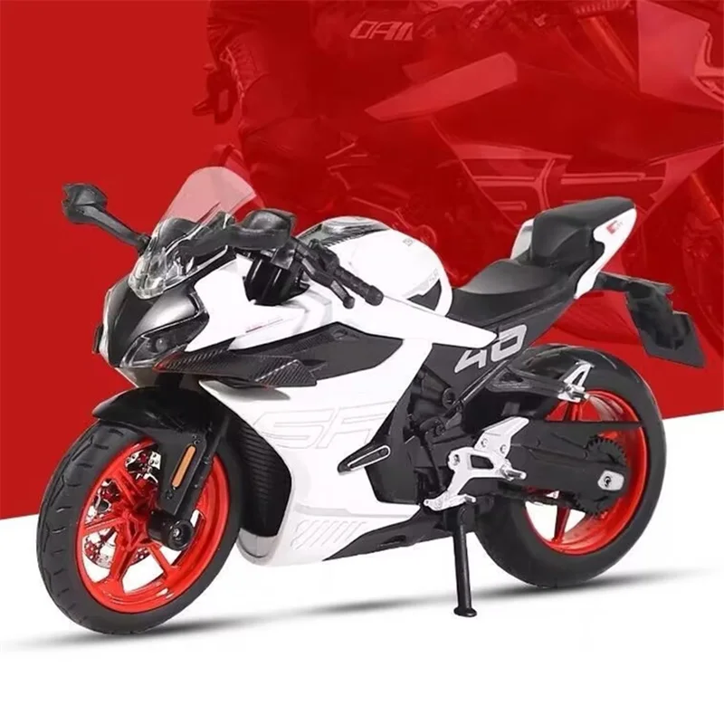 1/12 CFMOTO 450SR Alloy Racing Motorcycle Model Diecast Metal Street Sports Motorcycle Model Simulation Sound Light Kid Toy Gift