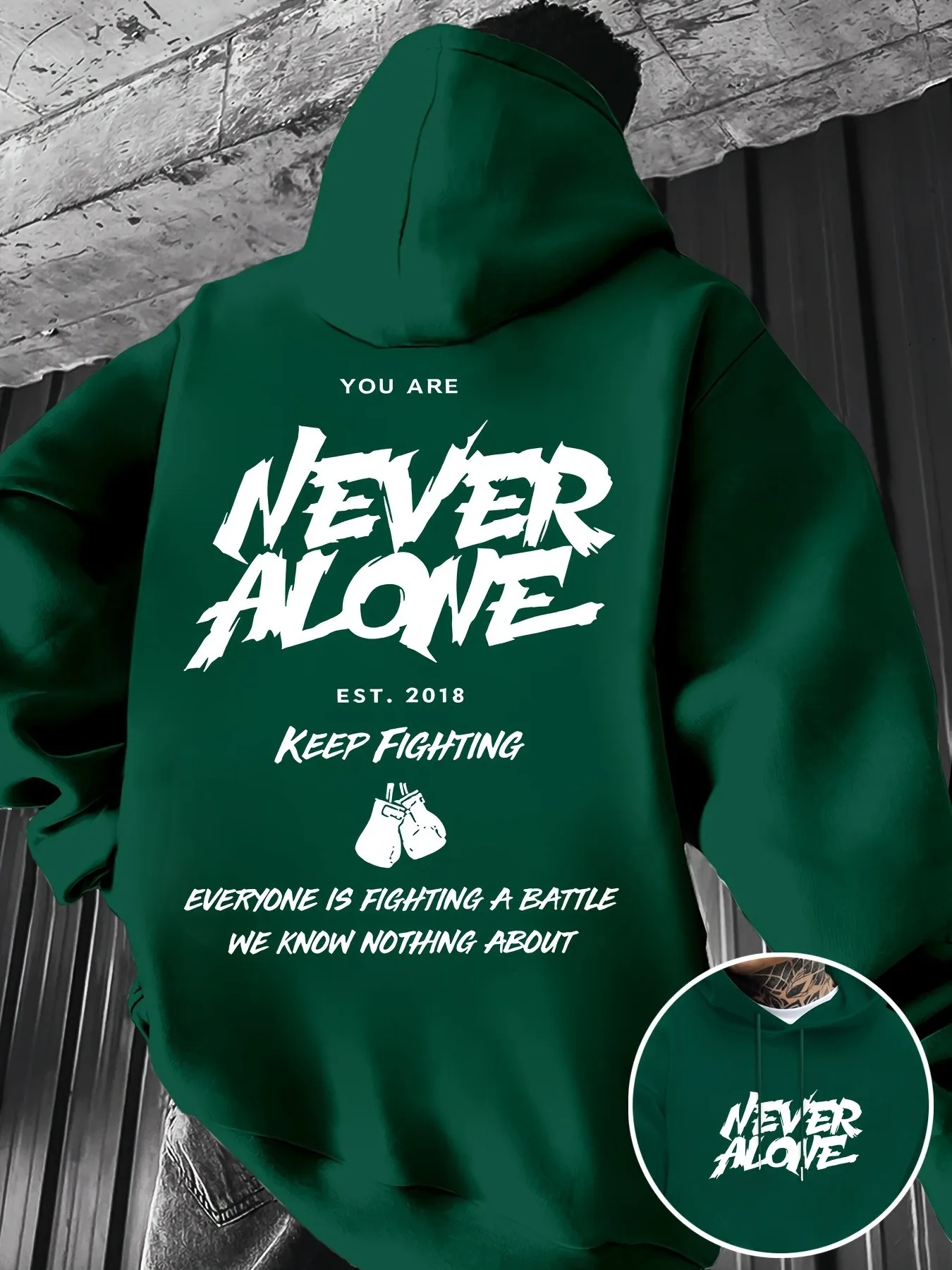 2026 Autumn/Winter New Style Street Casual Simple Fashion Comfortable 3D Letter Pattern Printed Men's Hooded Sweatshirt