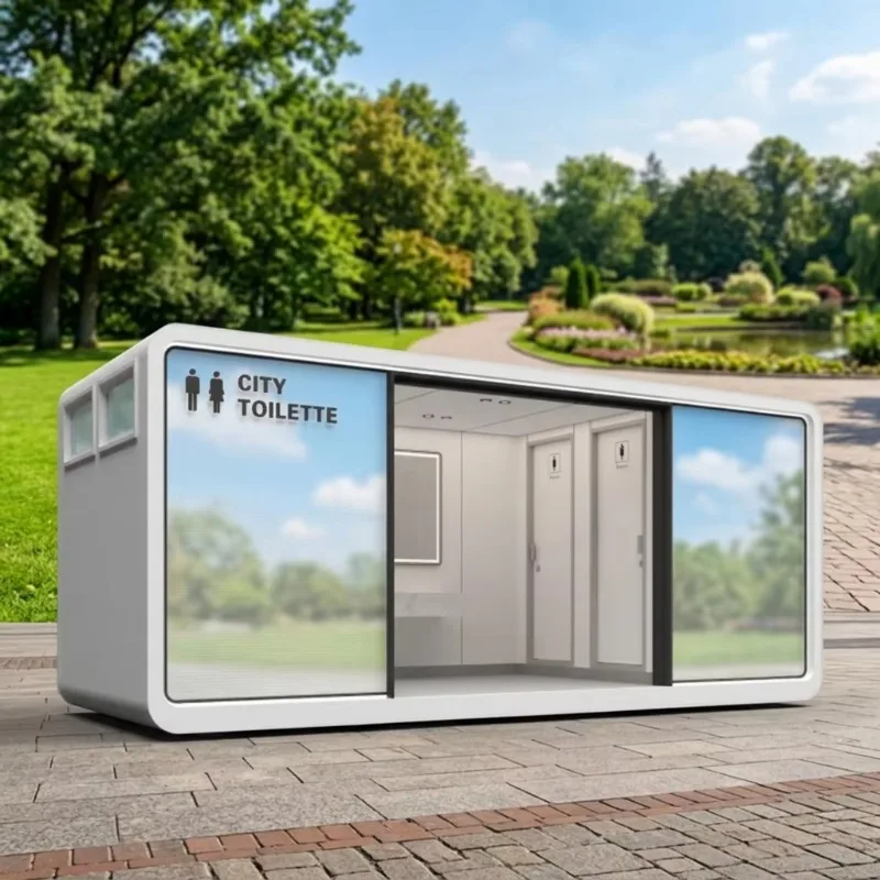 Customized Durable Stainless Steel Waterproof Modern Portable Toilet Commercial Outdoor Public Restroom Equipment Office Steel S