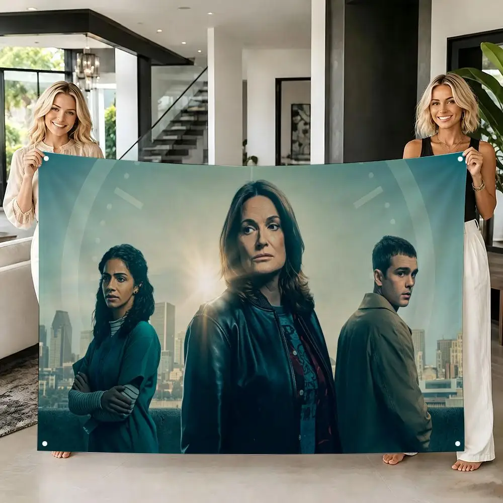 Moody Urban British Drama C-Curfew Flags Tapestry Creative Pattern Photo Living Room Wall Art Party Outdoor Decor
