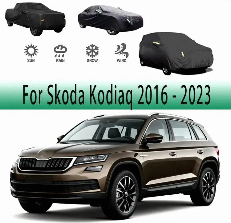 

For Skoda Kodiaq 2016 2023 Outdoor Protection Waterproof Dustproof Exterior Accessories Car Covers