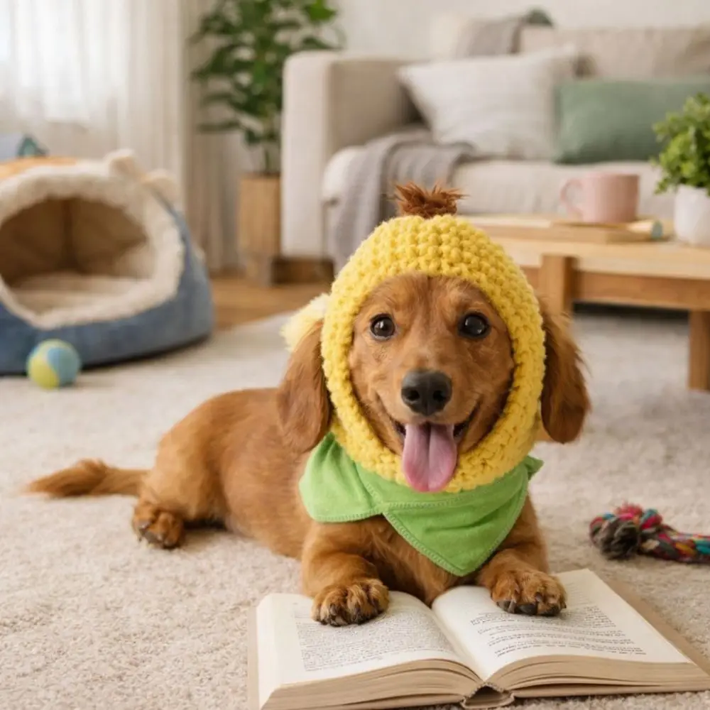 

Pet Costume Warm Pet Corn Hat Cute Funny Cat Head Cover Soft Comfort Pet Headgear Party