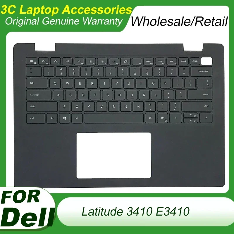 

New US keyboard For DELL Latitude 3410 E3410 Laptop Palmrest Top Case Upper Cover Backlight Keyboard Replacement 00MC2P 6THXK