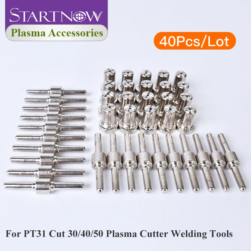 

Startnow PT-31 LG40(40A)40PCS plasma nozzle electrode kit cutting torch consumables suitable for LG-40 plasma welding machine