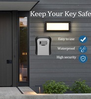 Key Safe Wall Mounted Waterproof Lock Box Security Key Box with Resettable 4 Digit Combination Heavy Duty Key Cabinet Outdoor