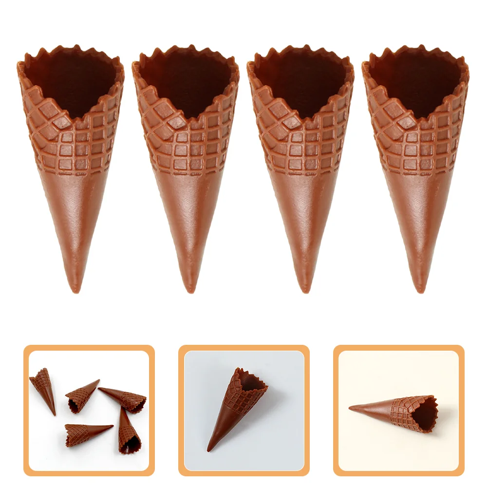 8 PCS Hairpin Crispy Cone Model Ice Cream Prop Fake 600X250X250CM Pvc Playset Mini Cones Models