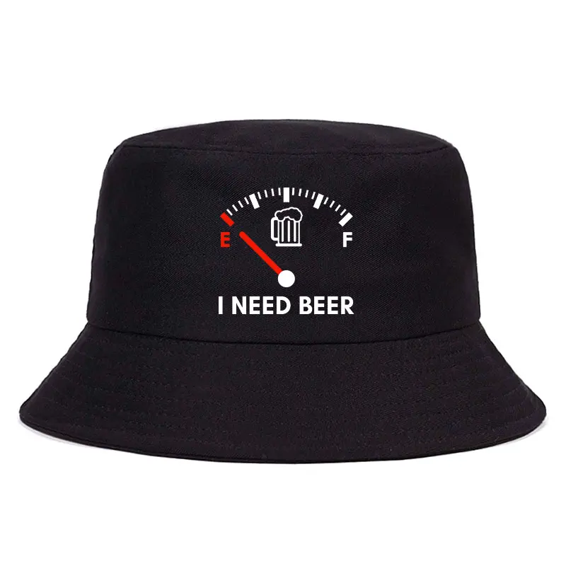 야외 활동에 적합한 ‘I Need Beer’ 리버시블 버킷 햇 – 파나마 모자 스타일, 소년 소녀 스포츠, 캐주얼 어부 캡, 바이저 캡