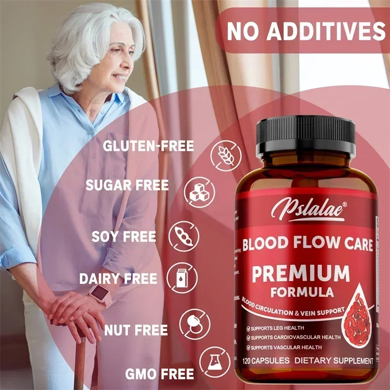 مكمل العناية بالدم - يعزز الدورة الدموية، ويساعد صحة الساق والقلب والأوعية الدموية، ويحسن مستويات الطاقة