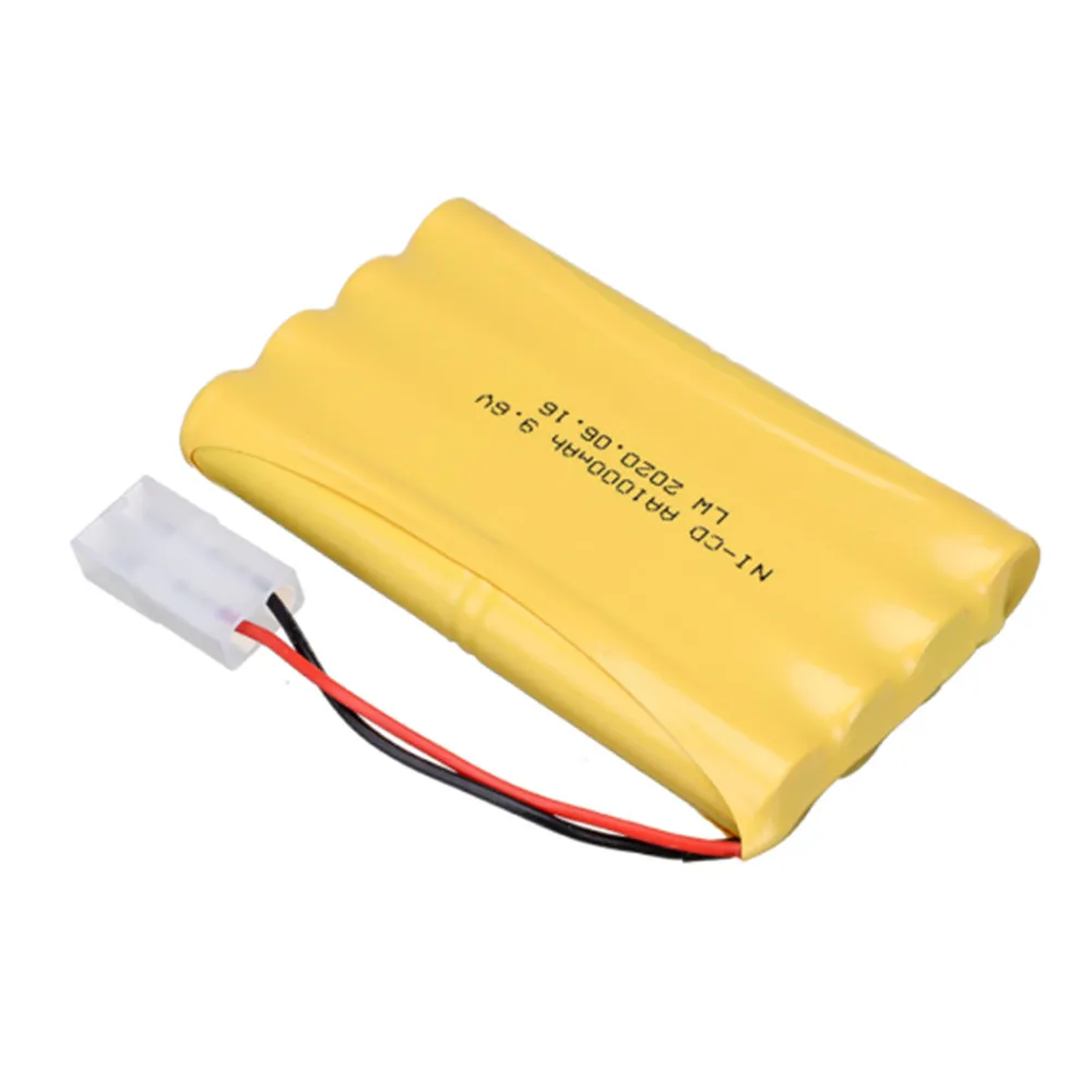 9.6 فولت 1000 مللي أمبير Ni-CD بطارية + شاحن ل Rc لعبة سيارة خزان قطار روبوت قارب بندقية ترقية NiCD AA 700 mah 9.6 فولت بطارية حزمة