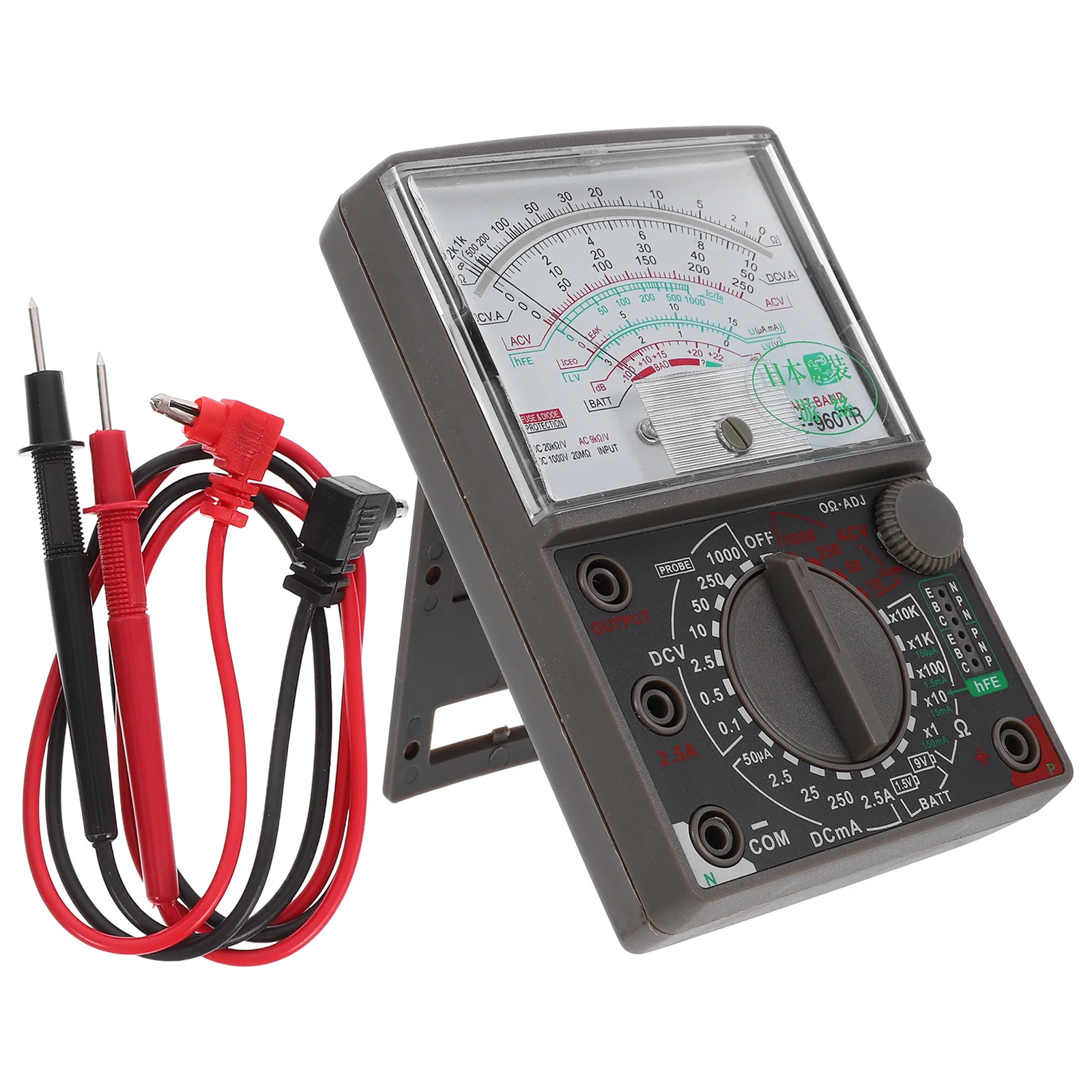 

Analog Multimeter Electric Tester Volt Meter Mini Black Dc Amp Pointer Voltage Current Resistance Measuring Tool Ohm Meter