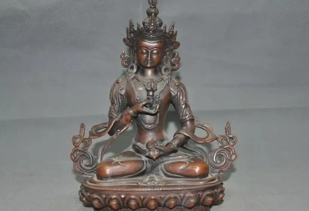 Tibet Buddhism temple bronze Vajrasattva Kwan-Yin GuanYin Buddha goddess statue