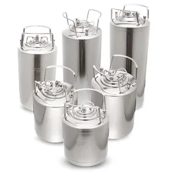 6L Mini Beer Tank, Brew Beer Keg,Sanitary Stainless Steel 304