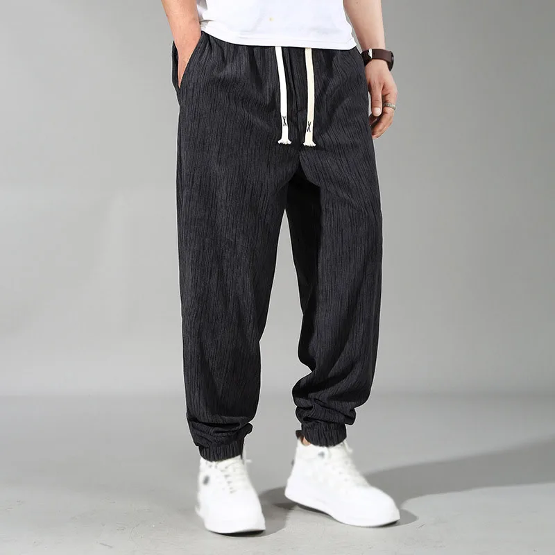 

Autumn Summer men loose plus size pant Thin Style casual pants 12XL 170kg