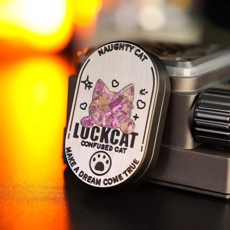 Cat God EDC Mechanischer Metall-Push-Slider Fidget Spinner dreht links und rechts 360° °   Stressabbau-Zappelspielzeug für Erwachsene