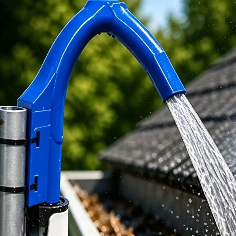 Curved Pressure Washer Gutter Nozzle Roof Troughs Debris Remove Outdoor Roof Use X3UC