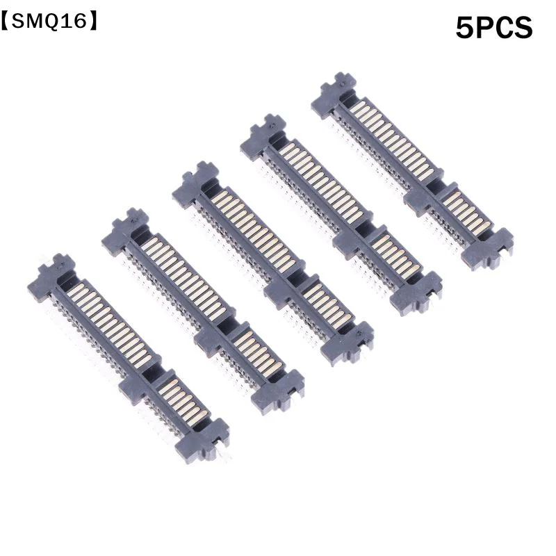 5pcs SATA Interface Socket SSD Solid State Drive Seat 7+15P 22PIN Male Connector Seat Sinking Plate Patch Connector Port【SMQ】
