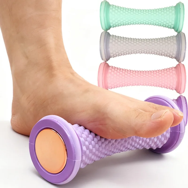 Masajeador de pies, rodillo de masaje, Bola de masaje para Yoga, instrumento para aliviar la fascitis Plantar, talón, arco del pie, dolor, masajeador de pantorrilla, relajación